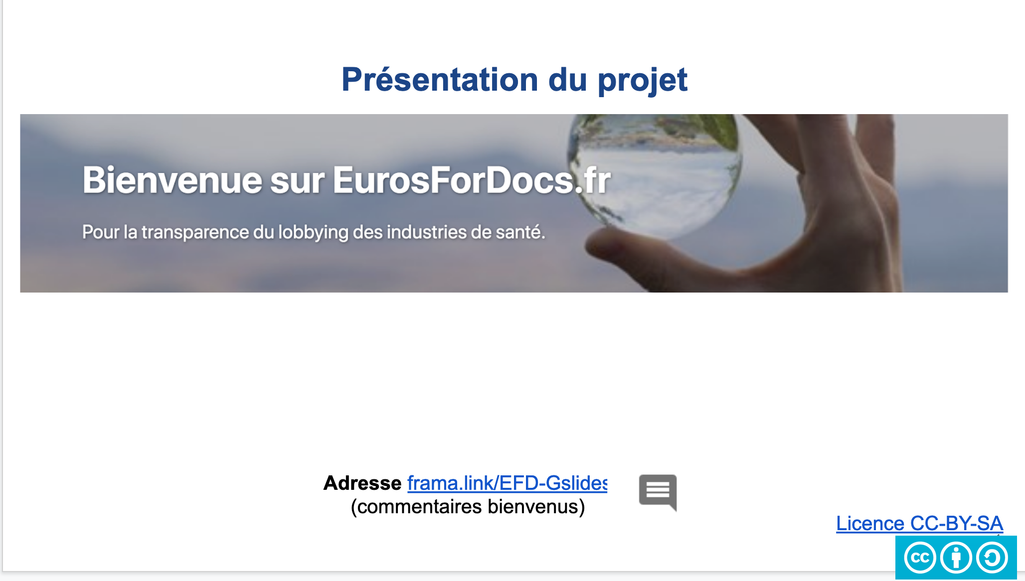 Présentation du projet EurosForDocs